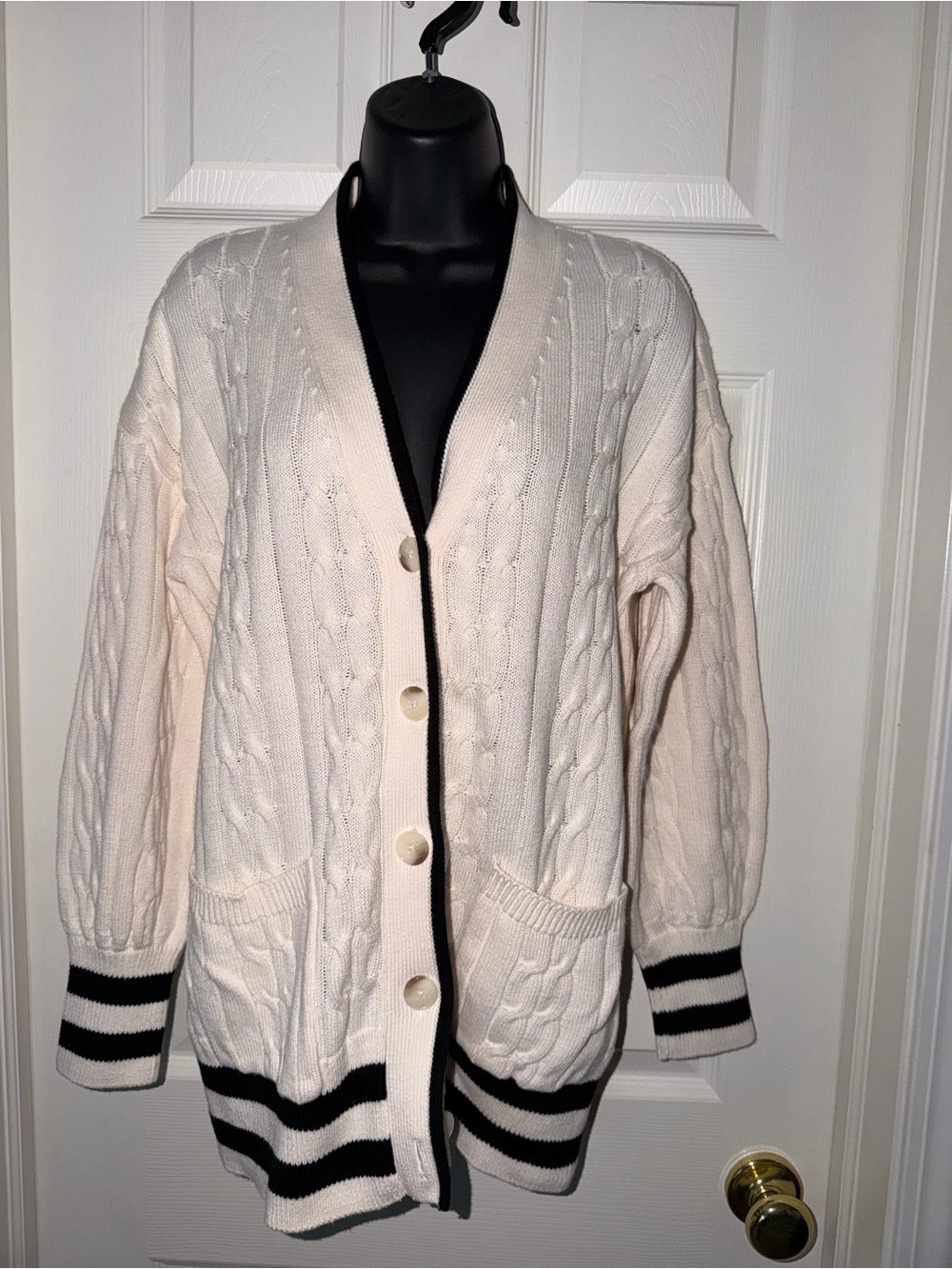Loft Tipped V-neck Cardigan